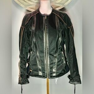 Harley-Davidson Women's Riding Gear  Motorcycle Jacket w/Leather Detail Size S